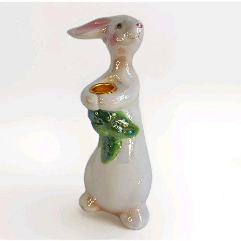 Department 56 Rabbit Easter Iridescent Candle Holder